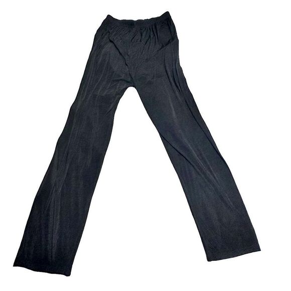 90’s Vintage Claudia Richard’s Black Shimmery Pull On Pants Size Medium - Picture 2 of 10
